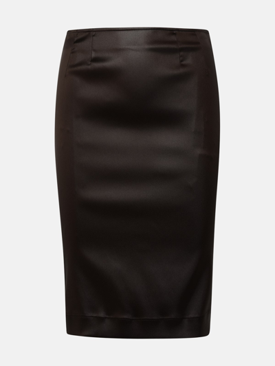 Shop Dolce & Gabbana Brown Acetate Skirt