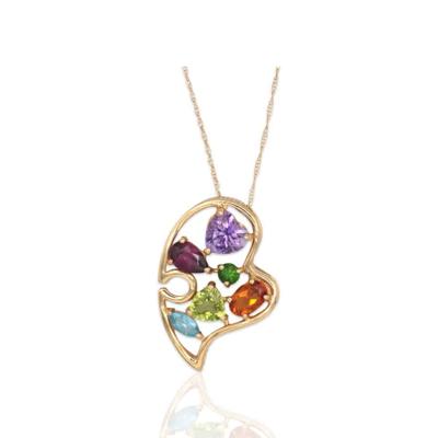 Estate Jewelry 14k Yellow Gold Tourmaline Necklace In Yellow