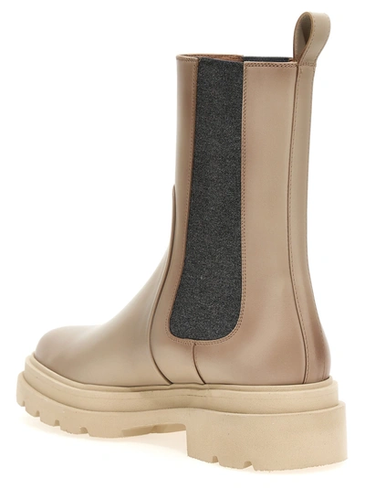 Shop Santoni Forrester Boots, Ankle Boots Beige