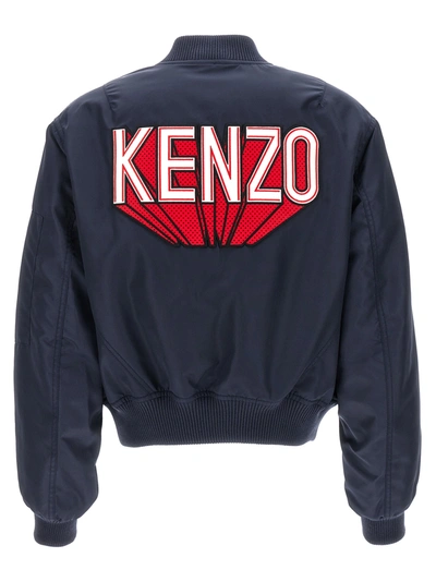 Shop Kenzo 3d Casual Jackets, Parka Blue