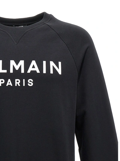 Shop Balmain Logo Sweatshirt Black