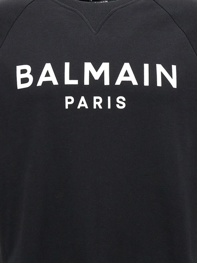 Shop Balmain Logo Sweatshirt Black