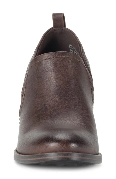 Baretraps Caroline Faux Leather Bootie In Dark Brown