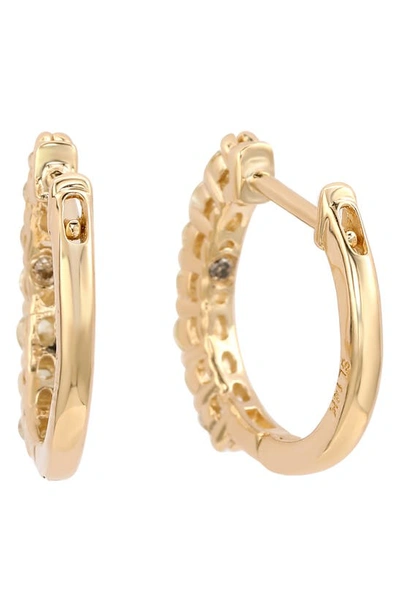 Suzy Levian 14k 0.50 Ct. Tw. Diamond Huggie Earrings In Yellow