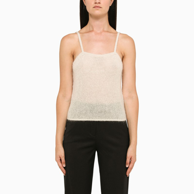Shop Federica Tosi Mohair-blend Butter Top In White
