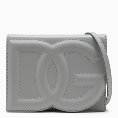 Shop Dolce & Gabbana Dolce&gabbana | Grey Leather Camera Bag With A Shoulder Strap
