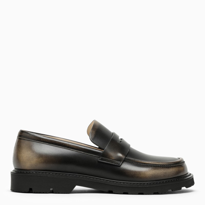 Shop Loewe Two-tone Leather Loafer In Multicolor