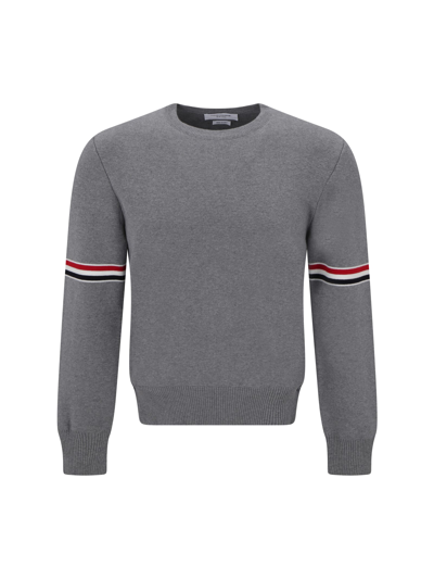 Shop Thom Browne Sweater In Light Grey