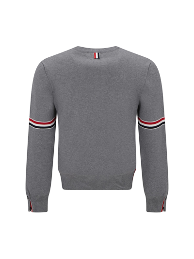 Shop Thom Browne Sweater In Light Grey