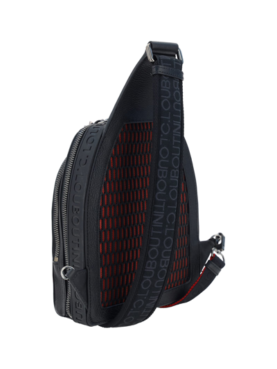 Shop Christian Louboutin Loubifunk Backpack In Black/black Red