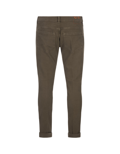 Shop Dondup George Skinny Jeans In Brown Stretch Woven Cotton In Marrone