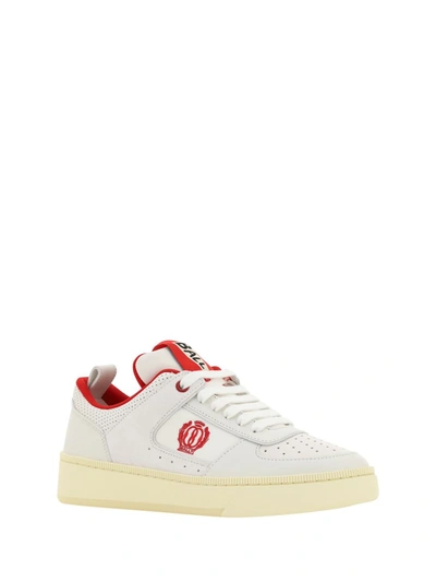 Shop Bally Sneakers In White/lipstick