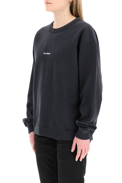 Shop Acne Studios Logo Print Sweatshirt Women In Black