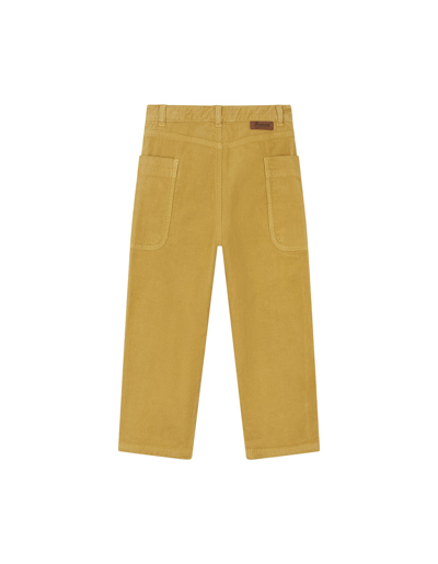 Shop Bonpoint Gold Yellow Looping Trousers In Giallo