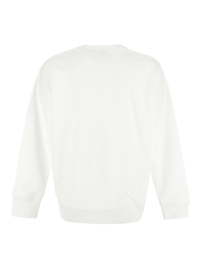 Shop Burberry Cotton Sweatshirt In White