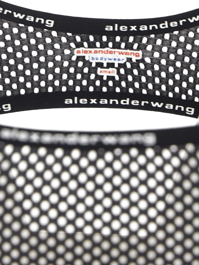 Shop Alexander Wang Athletic Mesh Scoop Bralette In Black