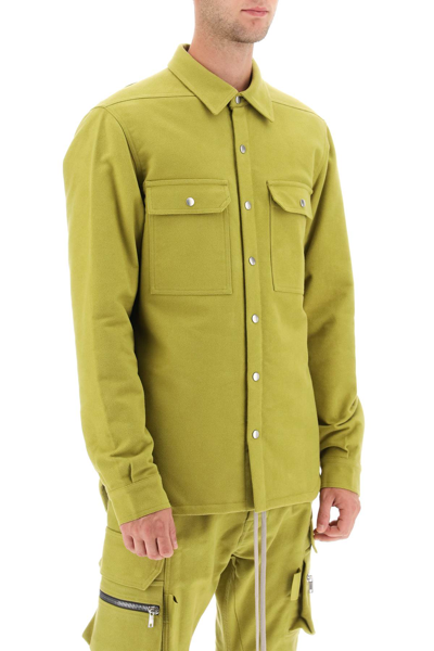 Shop Rick Owens 'luxor' Padded Overshirt Men In Green