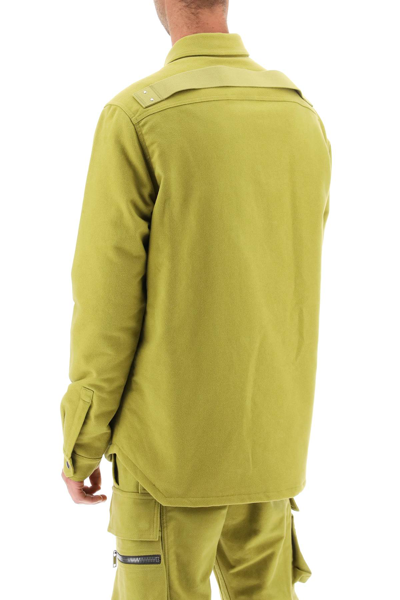 Shop Rick Owens 'luxor' Padded Overshirt Men In Green