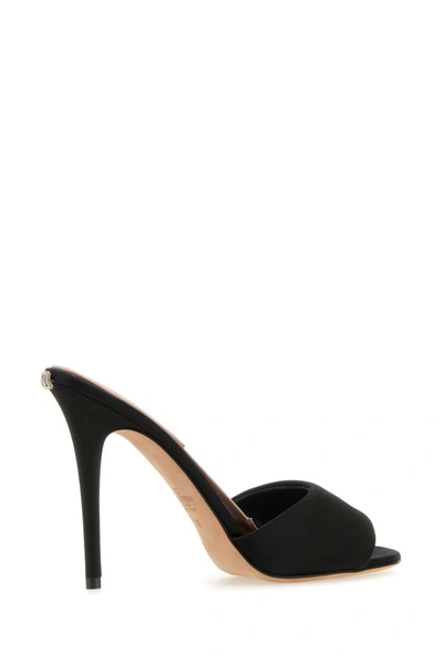 Shop Valentino Garavani Woman Black Satin Mules