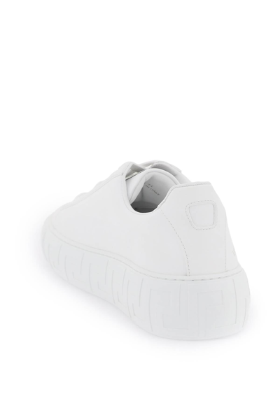 Shop Versace 'greca' Sneakers Men In White