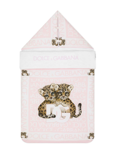 Shop Dolce & Gabbana Leopard-print Sleeping Bag In White