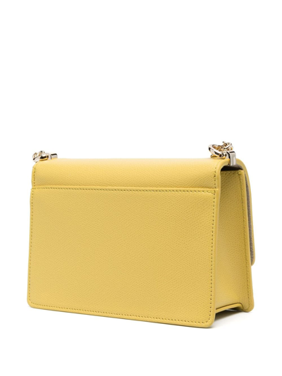 Shop Furla Logo-buckle Shoulder Bag In Yellow
