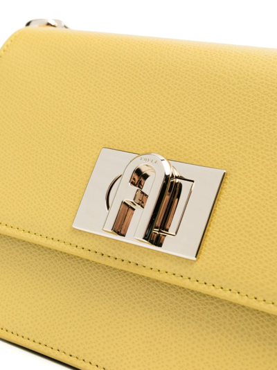 Furla Logo-buckle Shoulder Bag In Yellow
