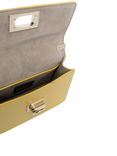 Furla Logo-buckle Shoulder Bag In Yellow