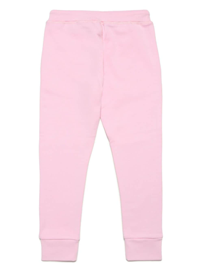 Dsquared2 Logo-print Drawstring Track Pants In Pink