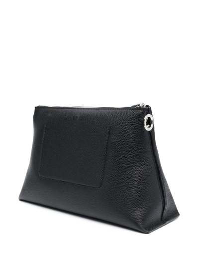 Shop Bimba Y Lola Medium Trapezium Leather Crossbody Bag In Black