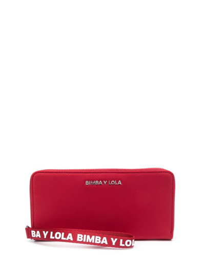 Bimba Y Lola Logo-lettering Leather Wallet in Red