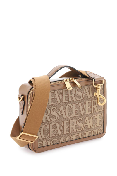 Shop Versace Allover Messenger Bag Men In Multicolor