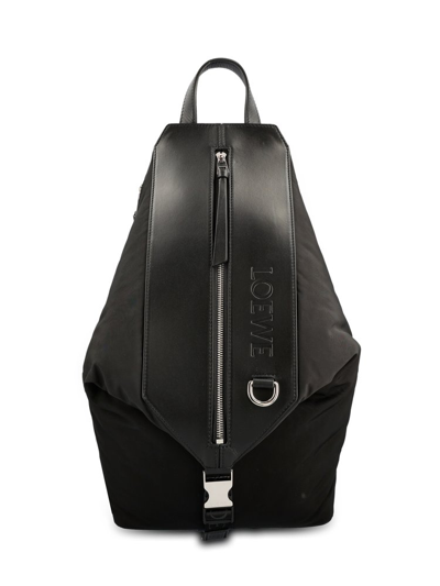 Shop Loewe Convertible Small Backpack In Black