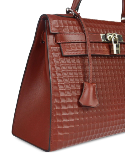 Pre-owned Hermes 2003  Waffle Kelly 32 Sellier Two-way Handbag In Red