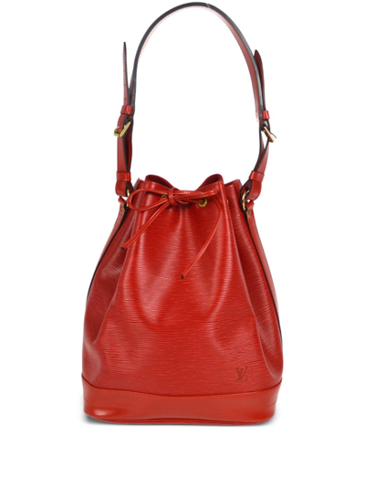 Pre-owned Louis Vuitton 1996 Noe Bucket Bag In Red
