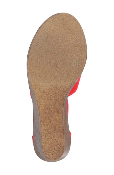 Journee Collection Womens Kedzie Medium And Wide Width Buckle Open Toe Wedge In Red