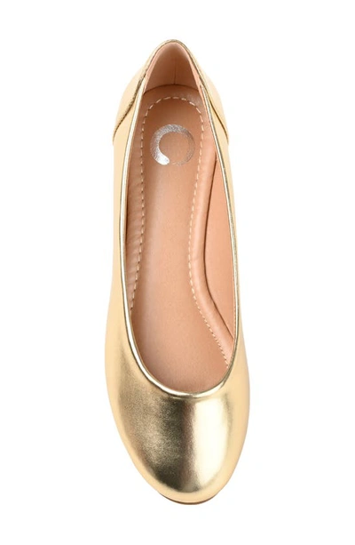 Shop Journee Collection Kavn Ballet Flat In Gold