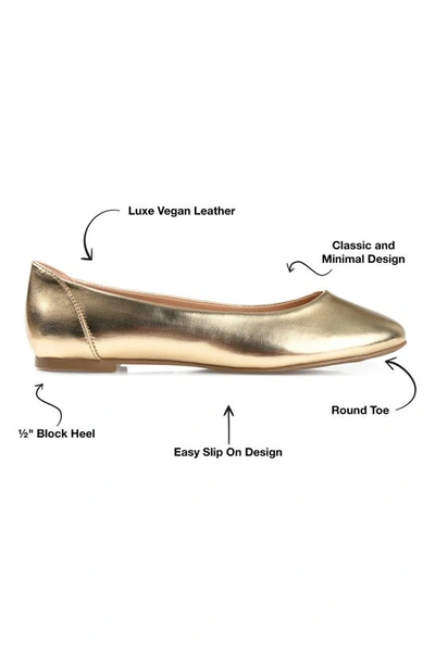 Shop Journee Collection Kavn Ballet Flat In Gold