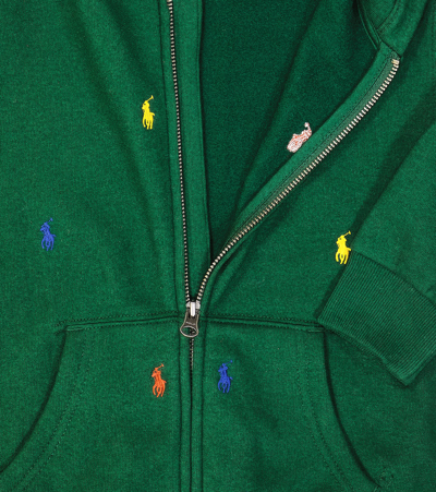 Shop Polo Ralph Lauren Cotton-blend Jersey Hoodie In Green