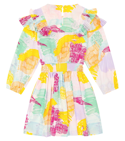 Shop Stella Mccartney Printed Ruffled Dress In Multicoloured