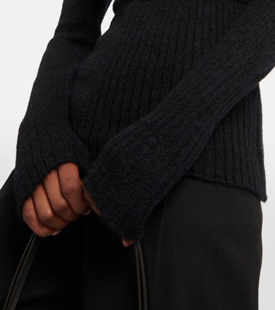 Shop Jacquemus La Maille Dao Mohair-blend Sweater In Black