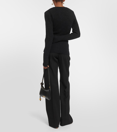 Shop Jacquemus La Maille Dao Mohair-blend Sweater In Black