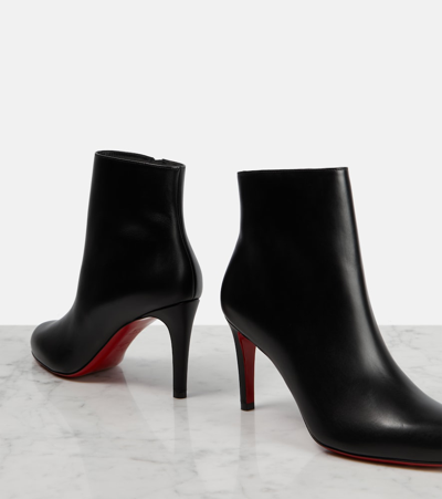 Shop Christian Louboutin Pumppie Booty Leather Ankle Boots In Black