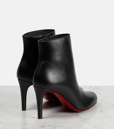 Shop Christian Louboutin Pumppie Booty Leather Ankle Boots In Black