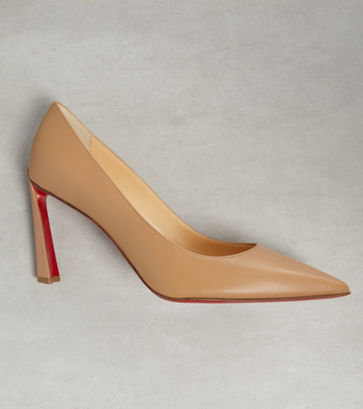 Christian Louboutin Kate 100 Tan Suede Pumps In Black