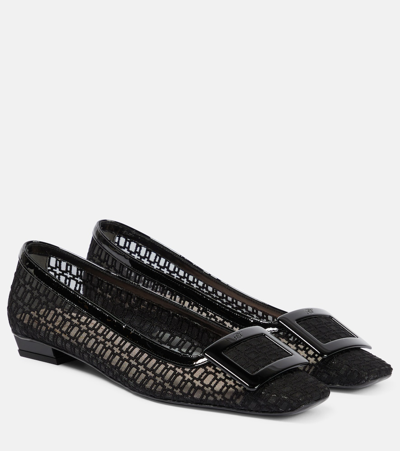 Shop Roger Vivier Belle Vivier Ballet Flats In Black