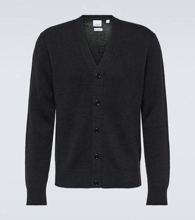 Shop Burberry Cashmere Cardigan In Black