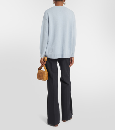 Shop Max Mara Fido Wool And Cashmere Sweater In Blue