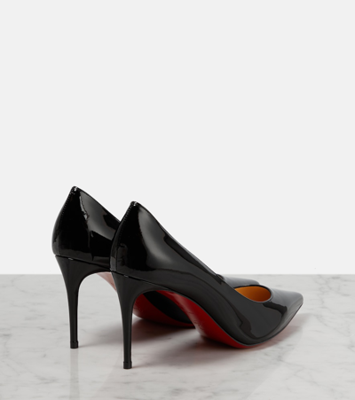 Shop Christian Louboutin Kate 85 Patent Leather Pumps In Black