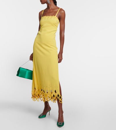Manolo Blahnik Hangisimu 70 Satin Mules With Fmc Crystal Buckle In Green